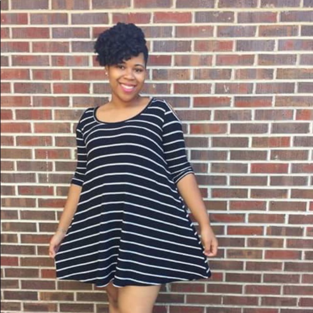 Black and white dress